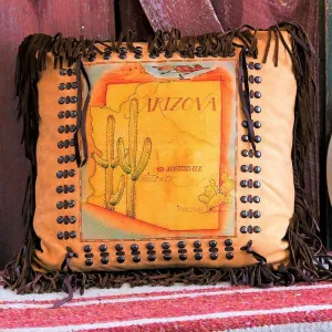 Leather Arizona State Accent Pillow storage cart, utility cart