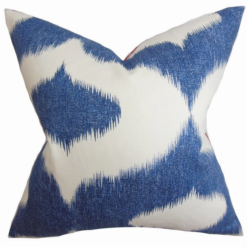 Leilani Ikat Euro Sham Blue Denim pillowcases,cotton pillow covers,bed linen