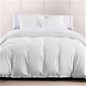Light Grey Linen Duvet Cover pillow inserts, mattress pad