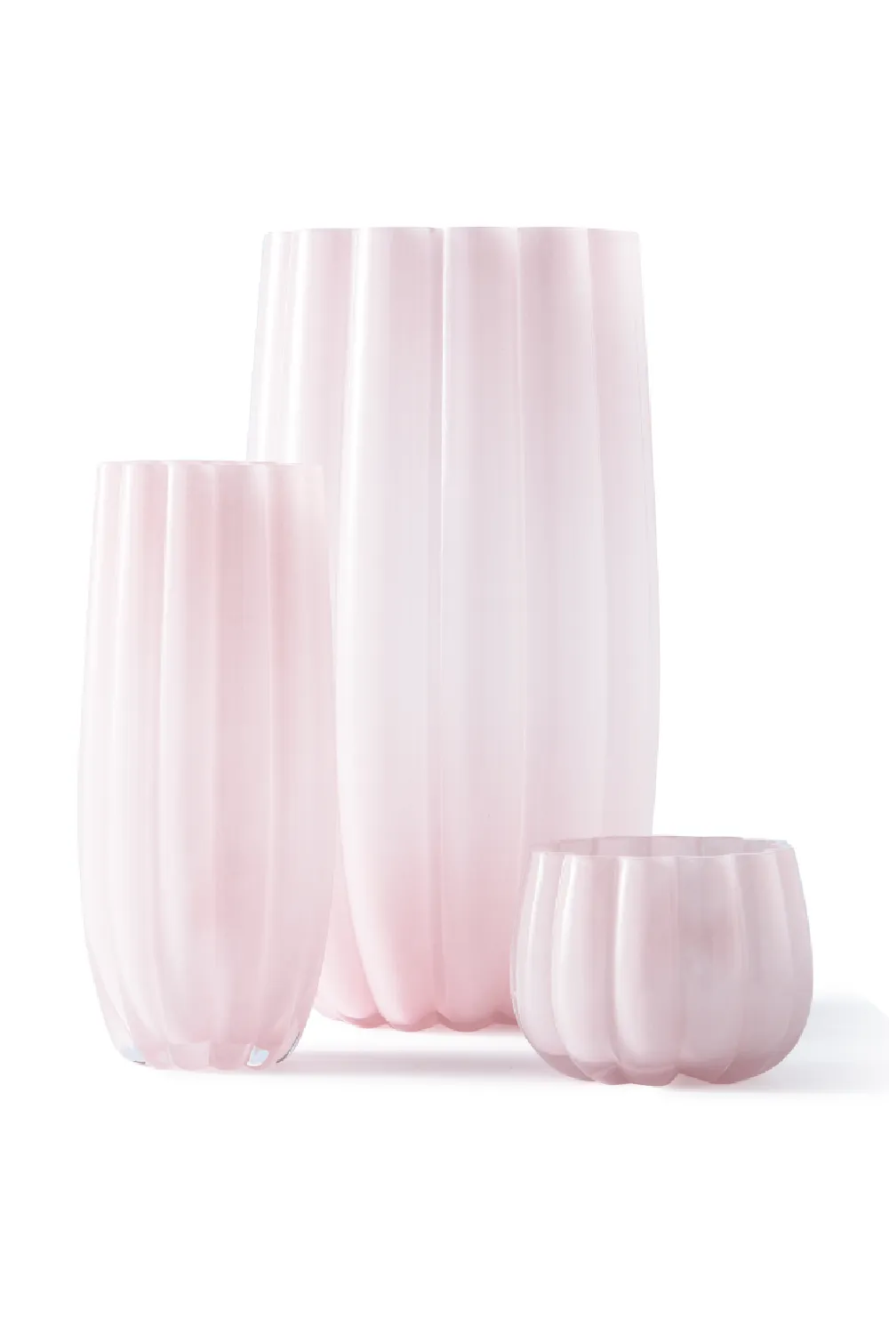 Light Pink Glass Vase L | Pols Potten Melon