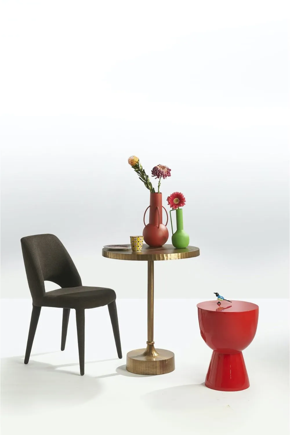 Light Pink Metal Vase | Pols Potten Roman