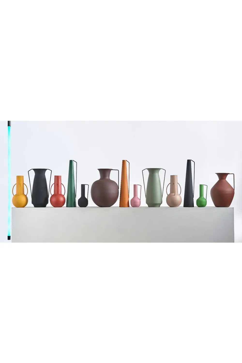 Light Pink Metal Vase | Pols Potten Roman