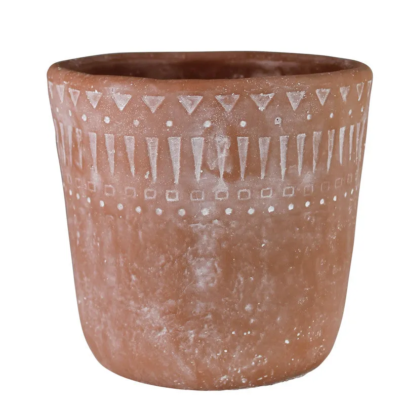 Lima Cachepot, Cement, Terra Cotta - Med Vase,Ceramic Vase