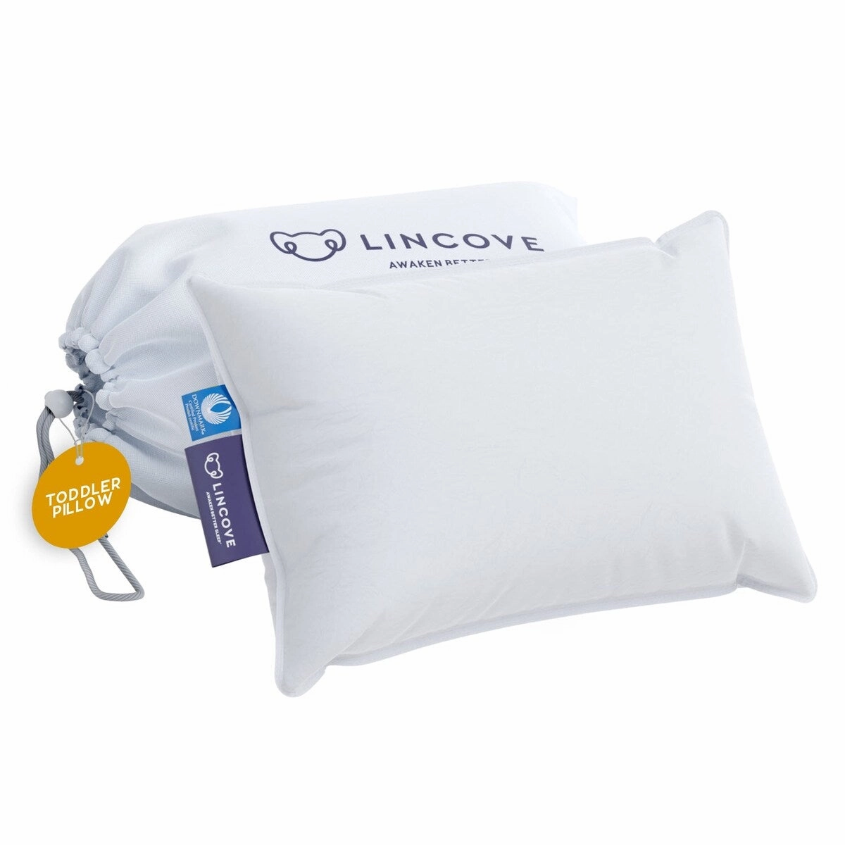 Lincove Canadian Down Toddler Pillow - 800 Fill Power, 100% Cotton Shell - 13 x 18