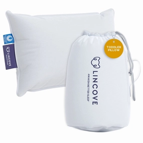 Lincove Canadian Down Toddler Pillow - 800 Fill Power, 100% Cotton Shell - 13 x 18 pillows,bed pillow,sleeping cushion