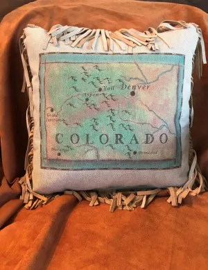 Linen Colorado State Accent Pillow storage cart, utility cart