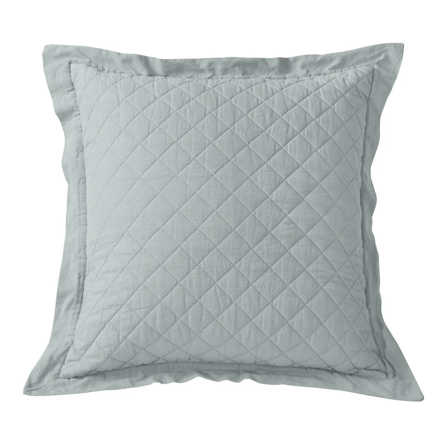 Linen Cotton Diamond Quilted Euro Sham