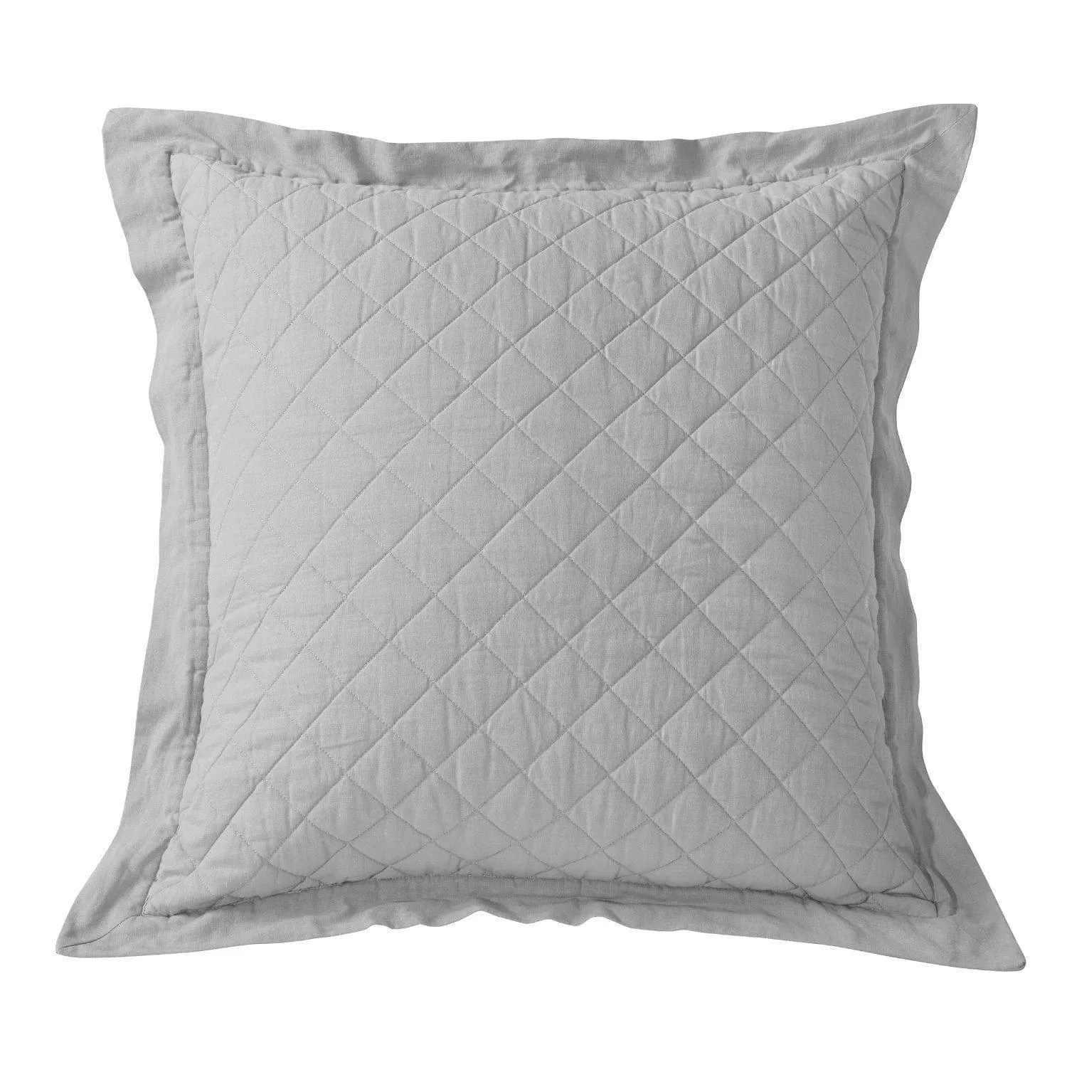 Linen Cotton Diamond Quilted Euro Sham exotic cowhide rug, leather rug