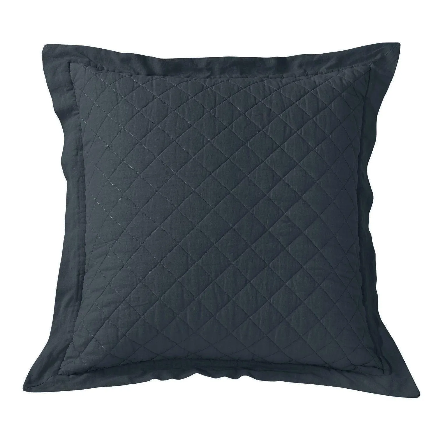 Linen Cotton Diamond Quilted Euro Sham