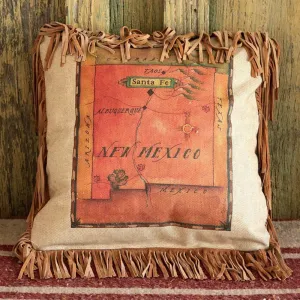 Linen New Mexico State Accent Pillow storage cart, utility cart