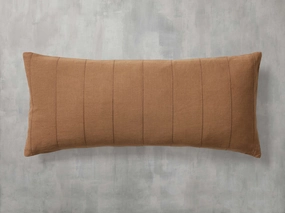 Linen Lumbar Pillow Cover in Cognac Pillows & Pillow Covers,throw pillow covers