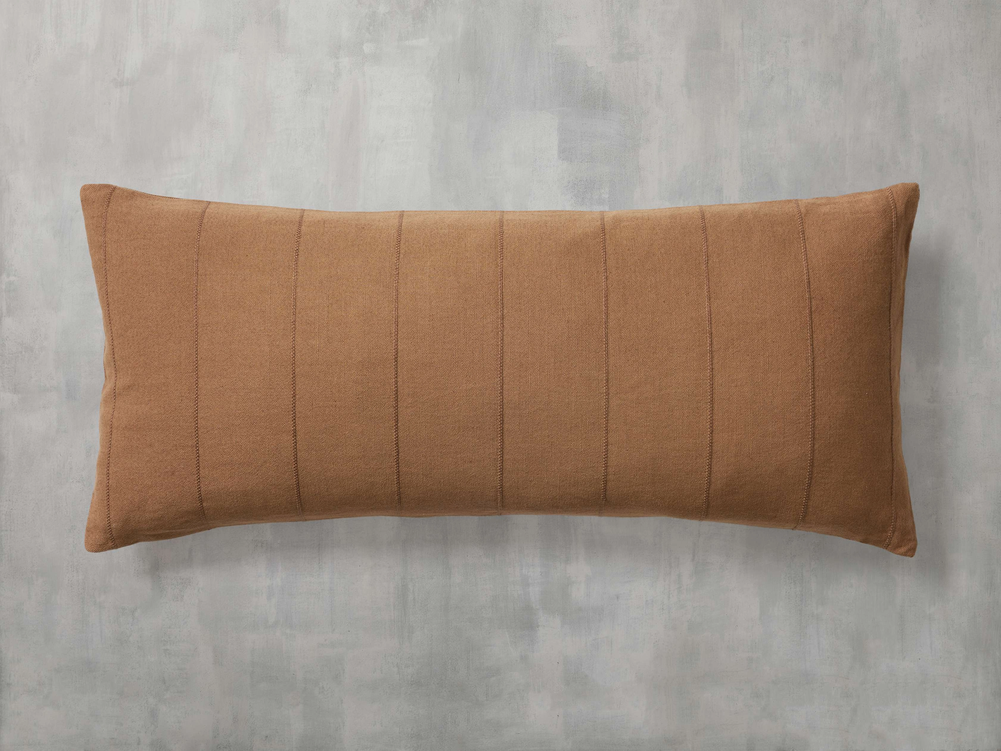 Linen Lumbar Pillow Cover in Cognac Pillows & Pillow Covers,throw pillow covers