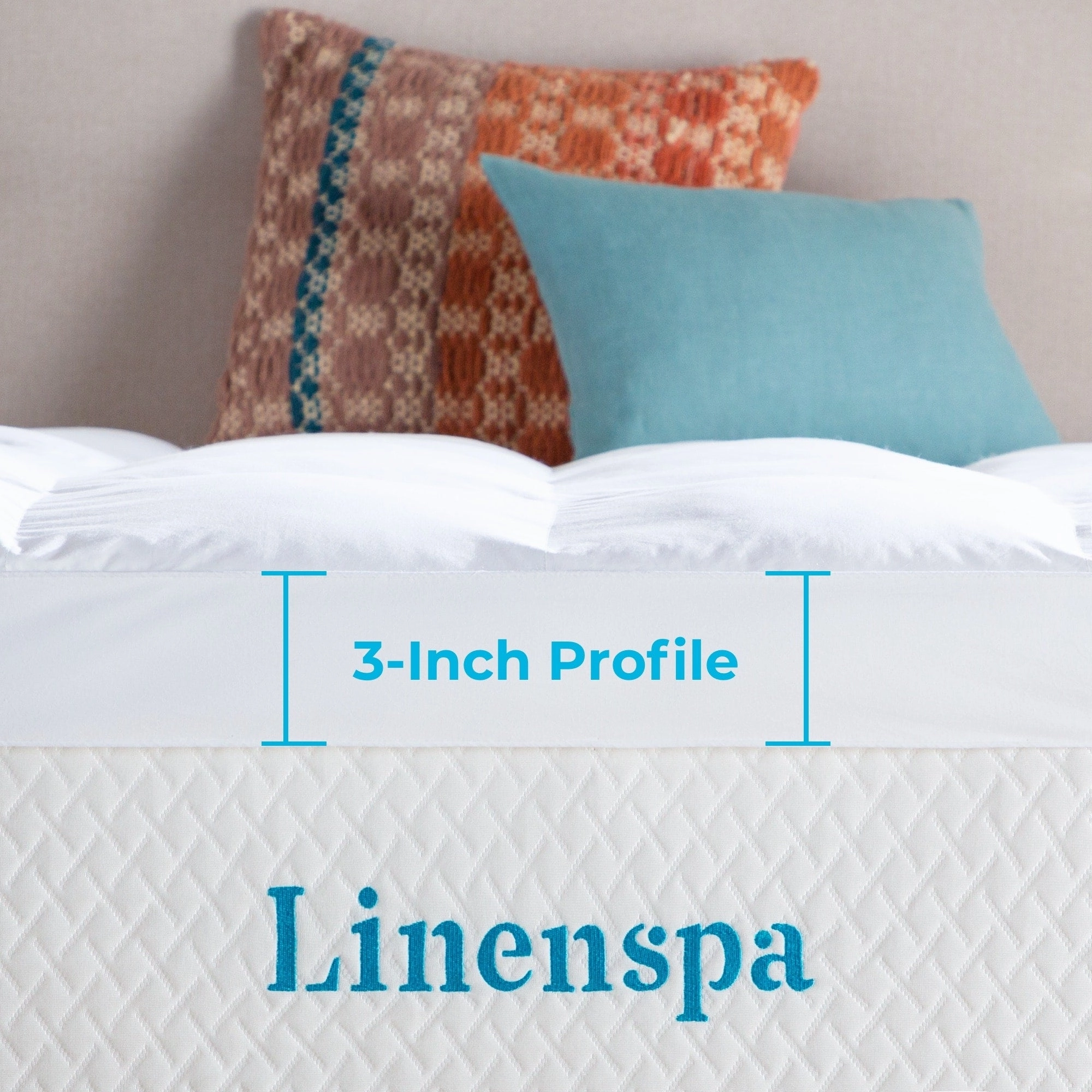 Linenspa 2 & 3 Inch Down Alternative Mattress Topper - White