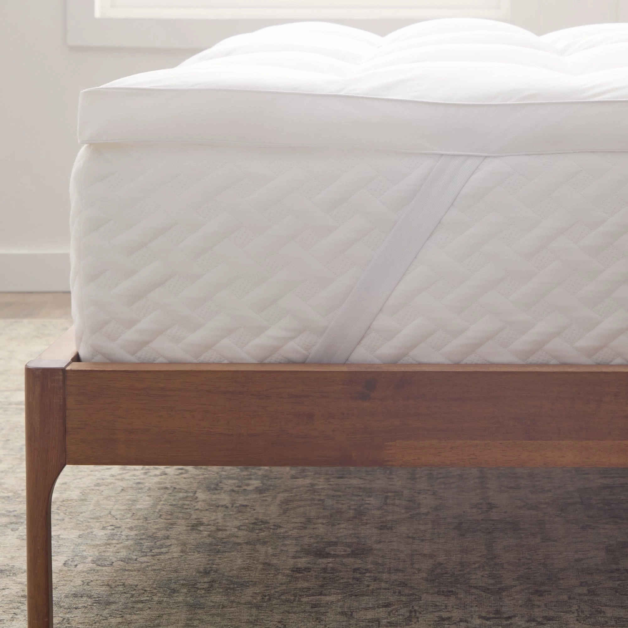 Linenspa 2 & 3 Inch Down Alternative Mattress Topper - White