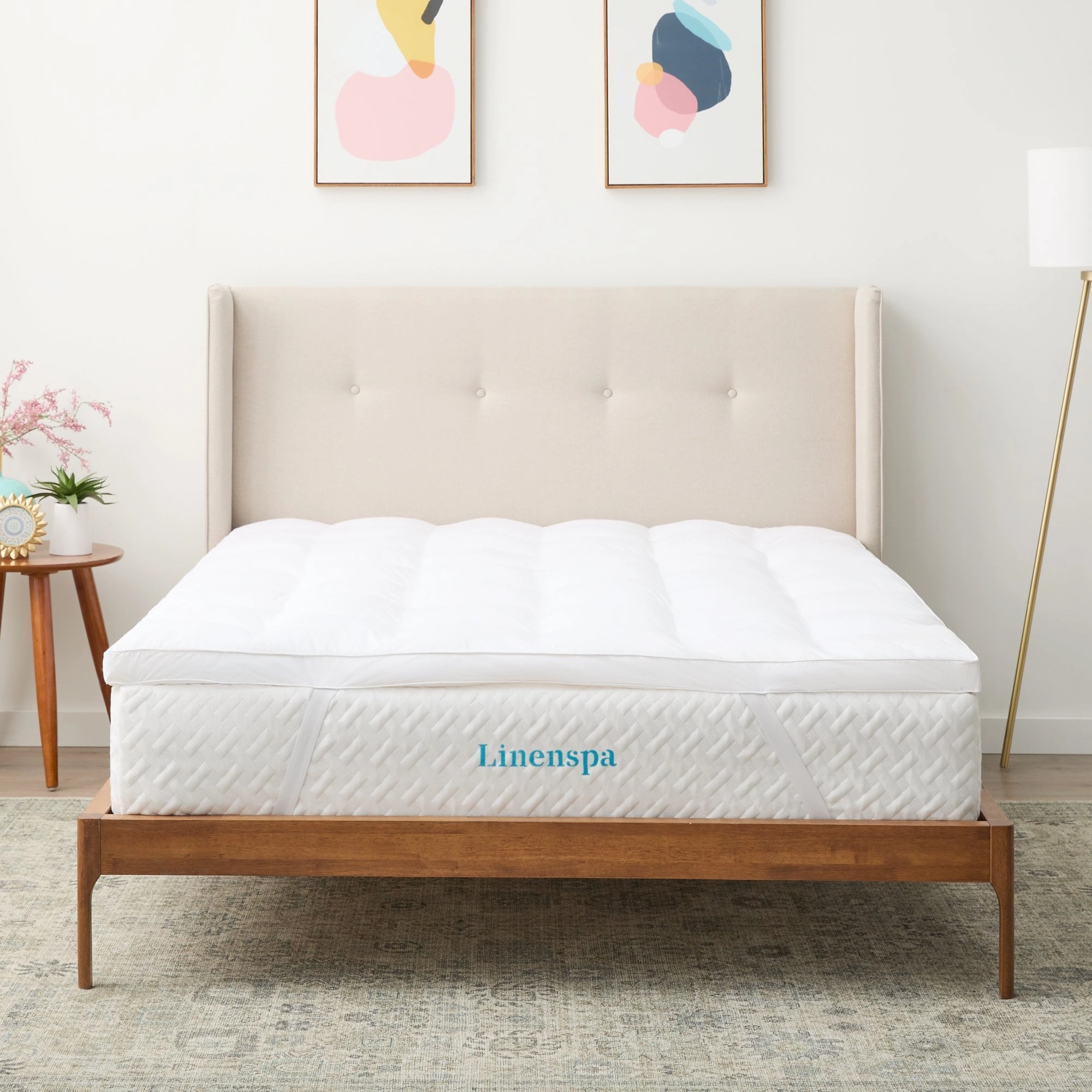 Linenspa 2 & 3 Inch Down Alternative Mattress Topper - White
