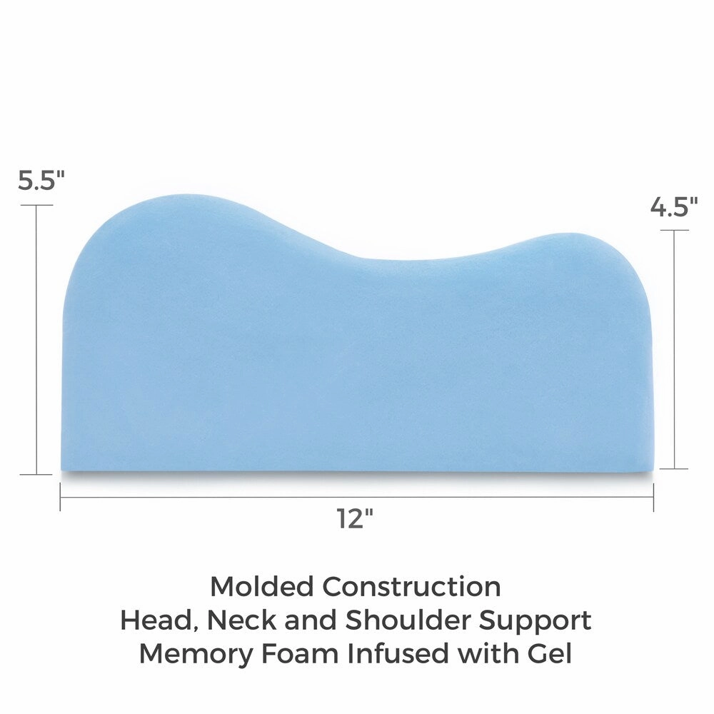 Linenspa Essentials Standard High Loft Gel Memory Foam Contour Pillow