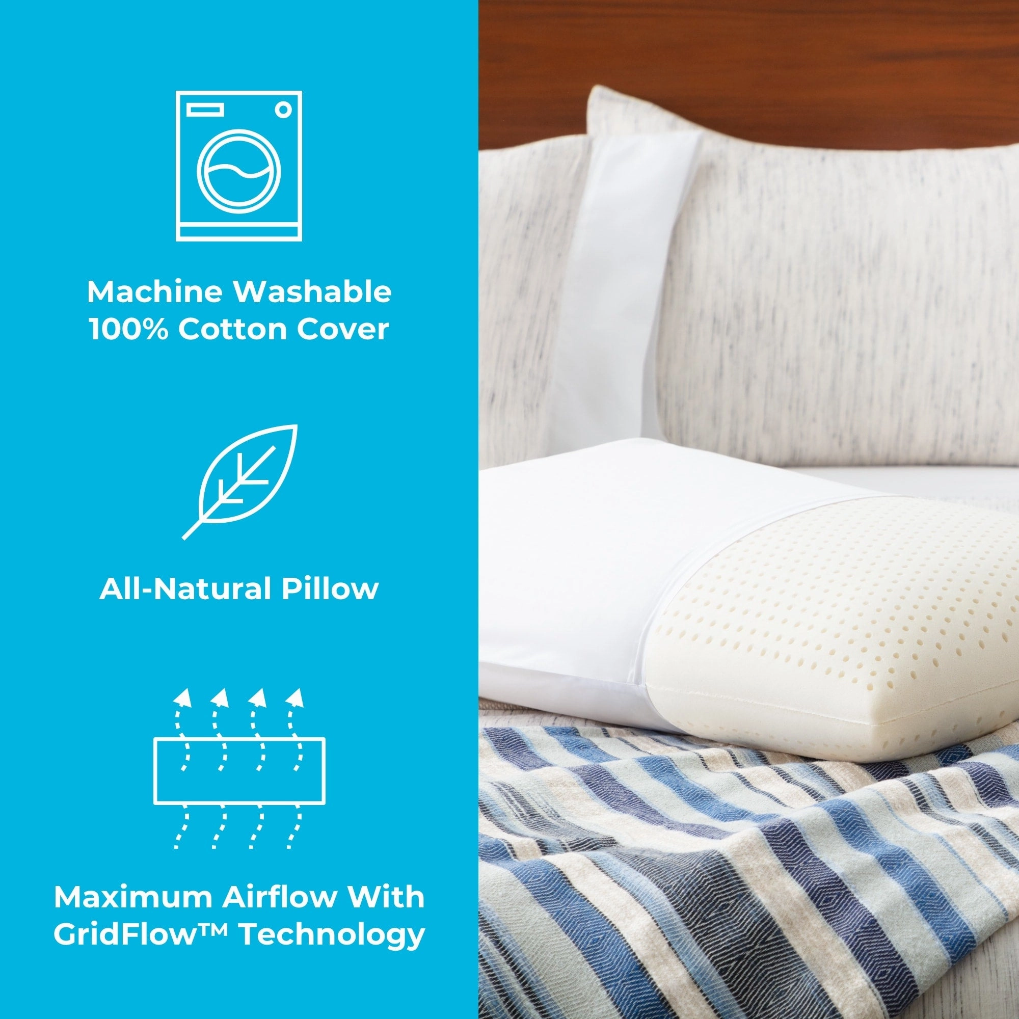 Linenspa Essentials Talalay Latex Pillow Queen