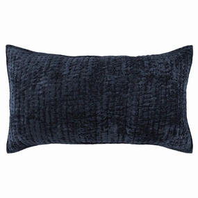 Lipa 20 x 36 Hand Stitched Lumbar King Pillow Sham, Rayon Velvet Ocean Blue pillowcases,cotton pillow covers,bed linen