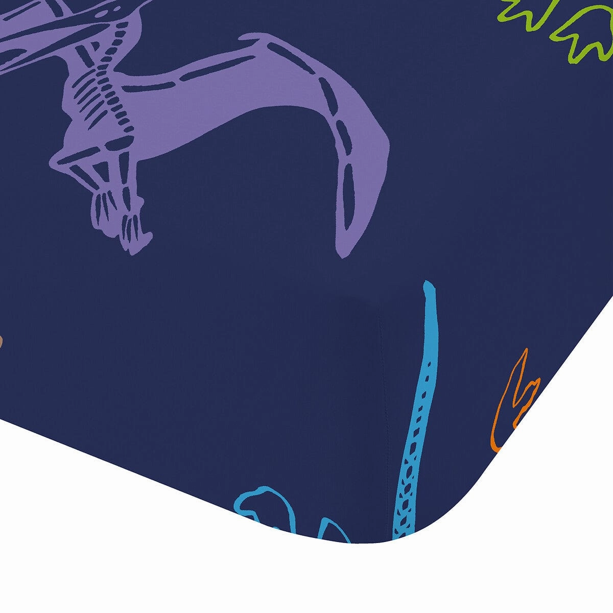 Little Bianca Catherine Lansfield Prehistoric Dinosaurs Fitted Sheet Blue