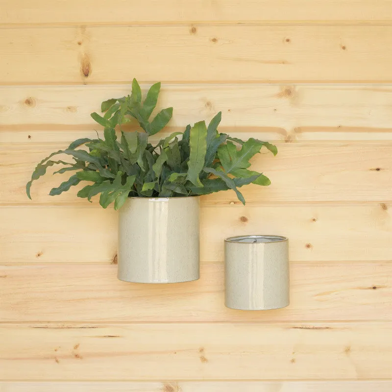 Logan Wall Vase - Lrg - Flecked White