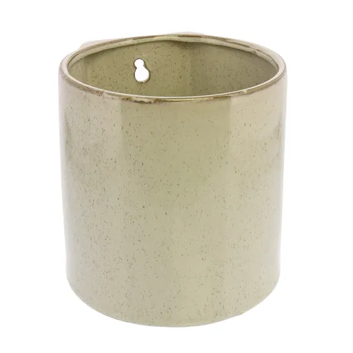 Logan Wall Vase - Lrg - Flecked White