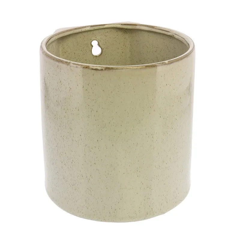Logan Wall Vase - Lrg - Flecked White Vase,Ceramic Vase