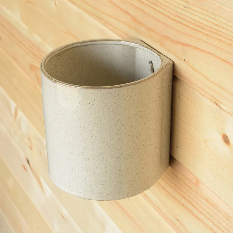 Logan Wall Vase - Lrg - Flecked White