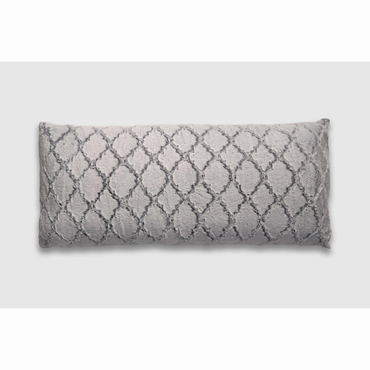 London Fog Ogee Faux Fur Body Pillow - Grey pillows,bed pillow,sleeping cushion