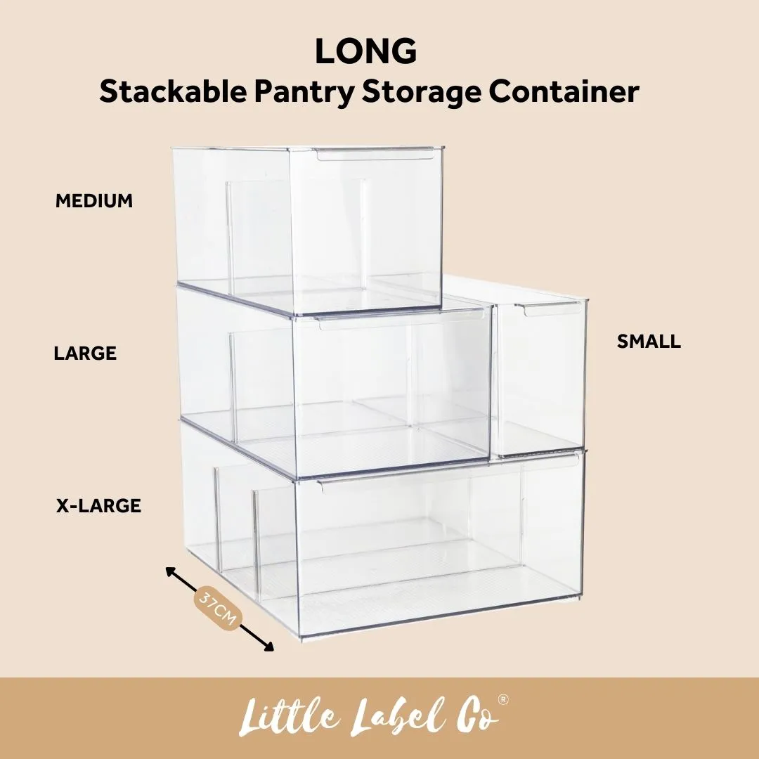 LONG Stackable Pantry Storage Container - Large
