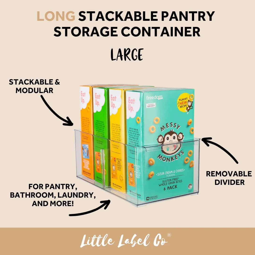 LONG Stackable Pantry Storage Container - Large