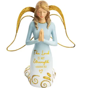Lord is My Strength Kneeling Angel Praying Figurine 5" Decorative Mirror,Home Decor Mirror