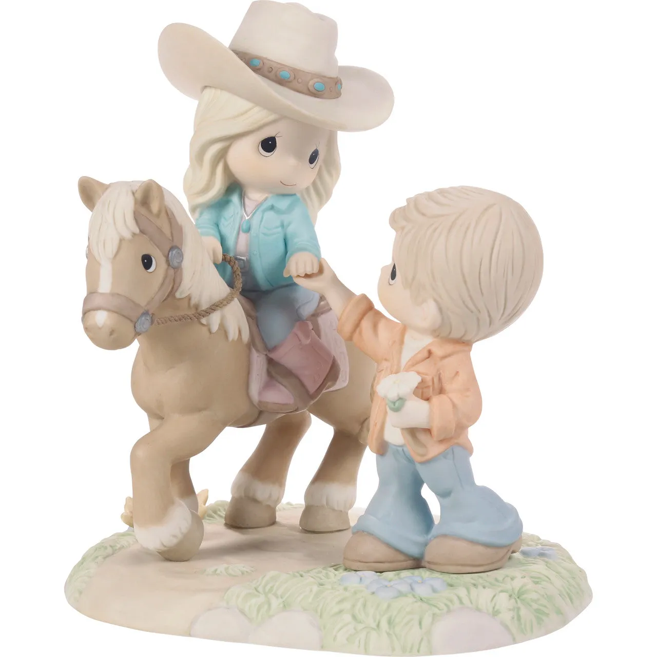 Love Leads the Way Limited Edition Couple Riding Horse Figurine Decorative Mirror,Home Decor Mirror