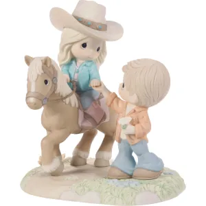 Love Leads the Way Limited Edition Couple Riding Horse Figurine Decorative Mirror,Home Decor Mirror