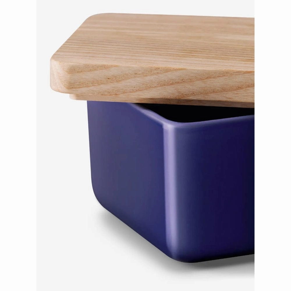 LSA Collective Butter Dish & Ash Lid In Cobalt - L14cm
