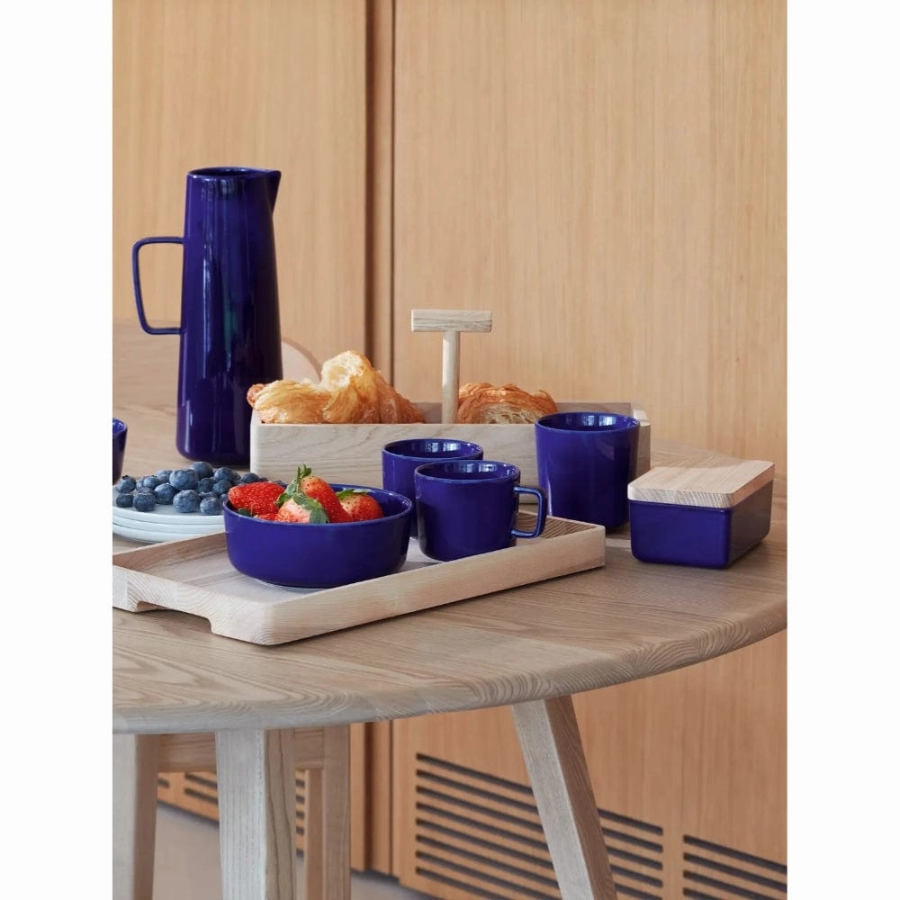 LSA Collective Butter Dish & Ash Lid In Cobalt - L14cm