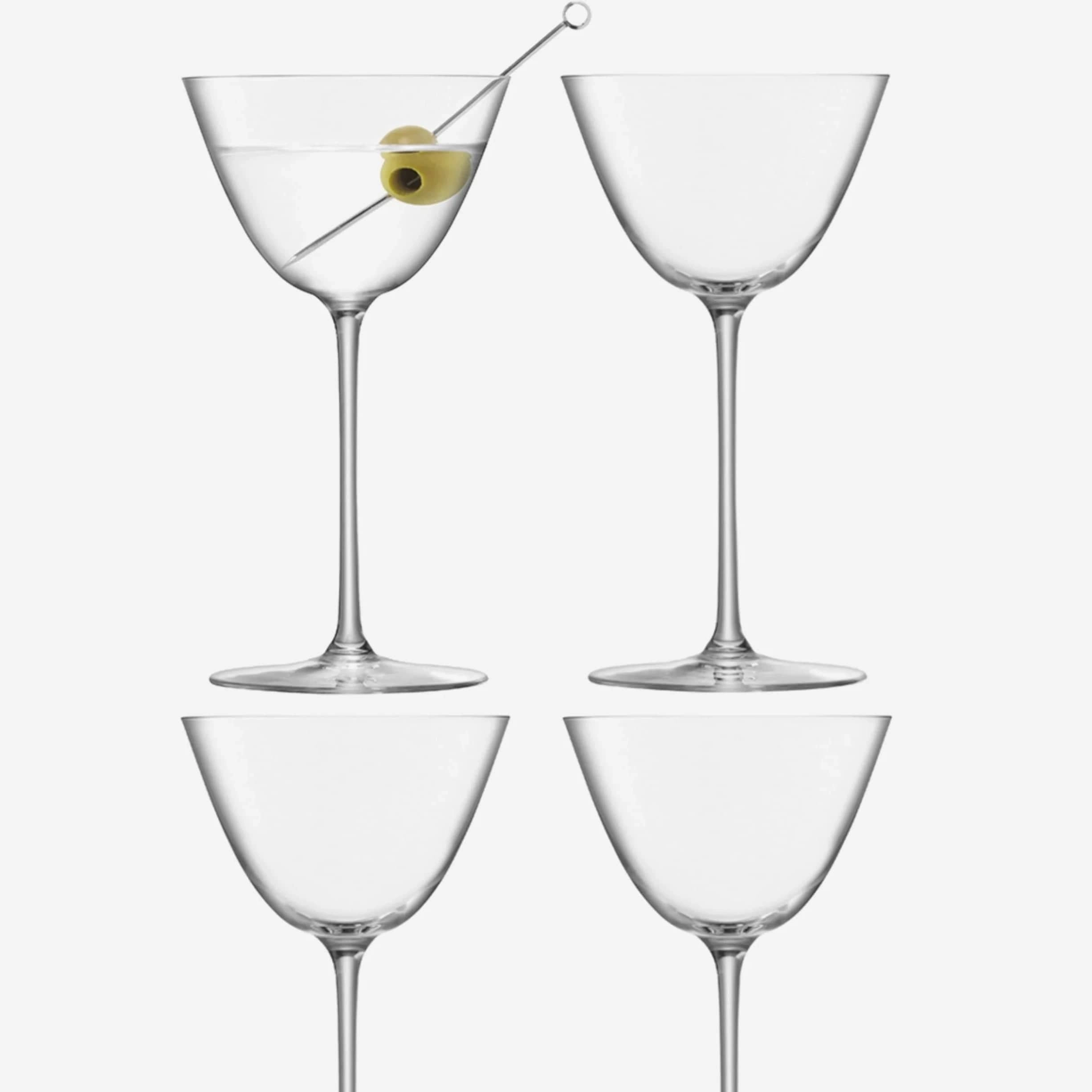 LSA International Borough Martini Glass 195ml, Set of 4