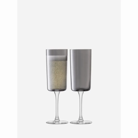 LSA International Lunar Champagne Flute 210ml, Set of 2 Kitchen Accessories,kitchen counter accessories