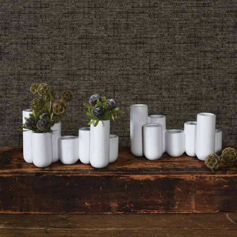 Luna Ceramic Bud Vase Cluster