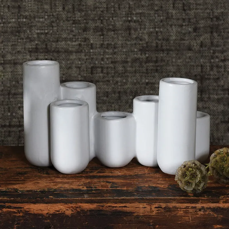 Luna Ceramic Bud Vase Cluster