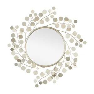 Lunaria Round Mirror in Silver Leaf Finish Cutting Board,Kitchen Board