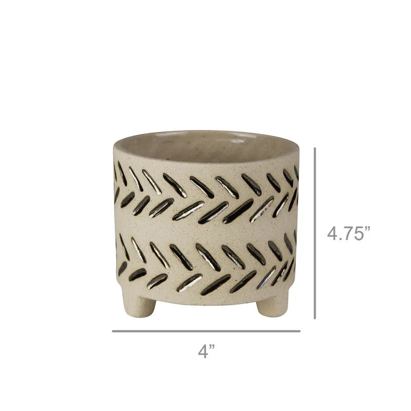 Luther Cachepot, Stoneware - Sm