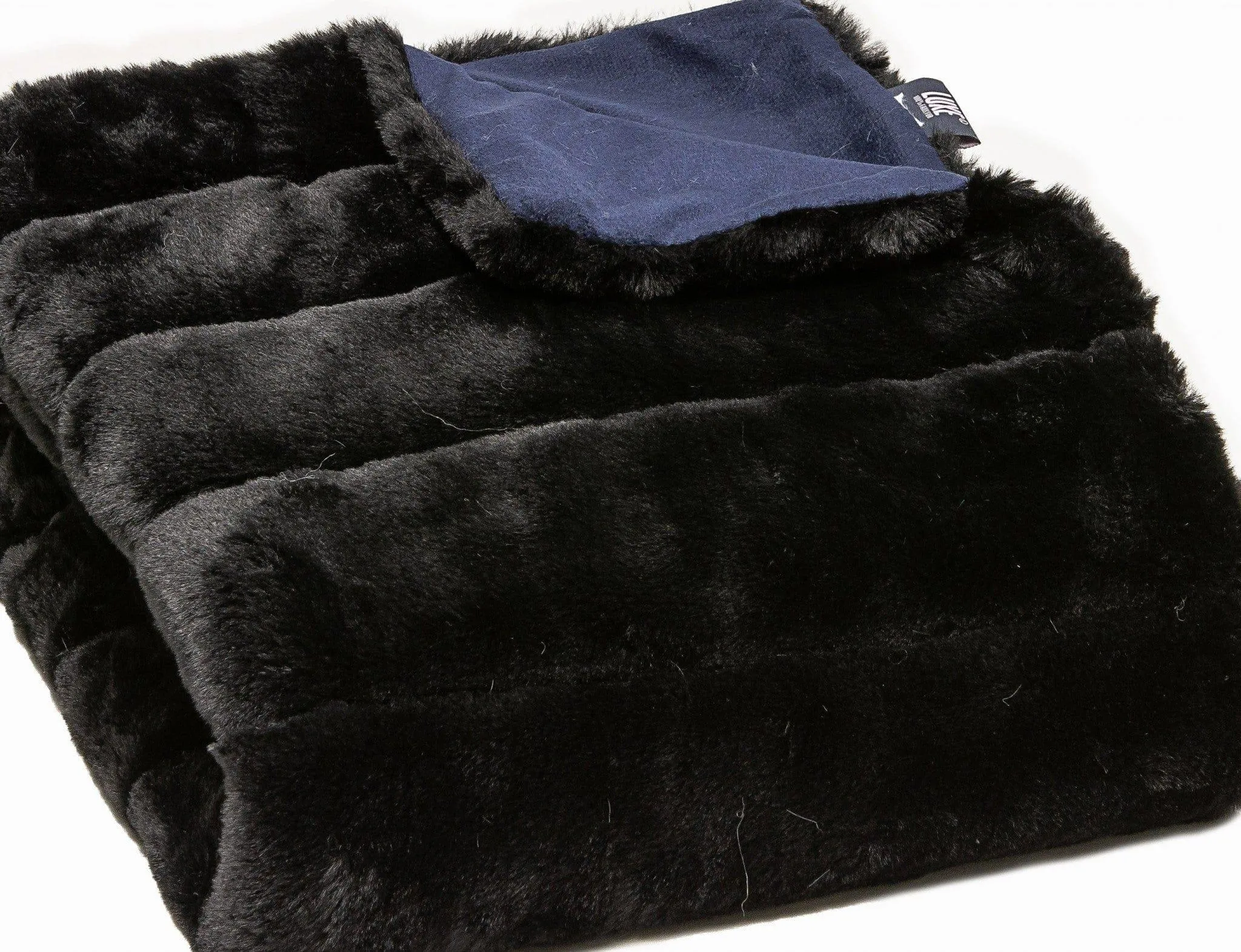Luxe Onyx Faux Fur Throw Blanket