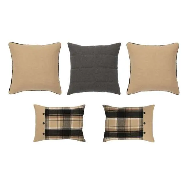 Luxurious Wool Blend Trapper Plaid Bedding Set for Rustic Elegance