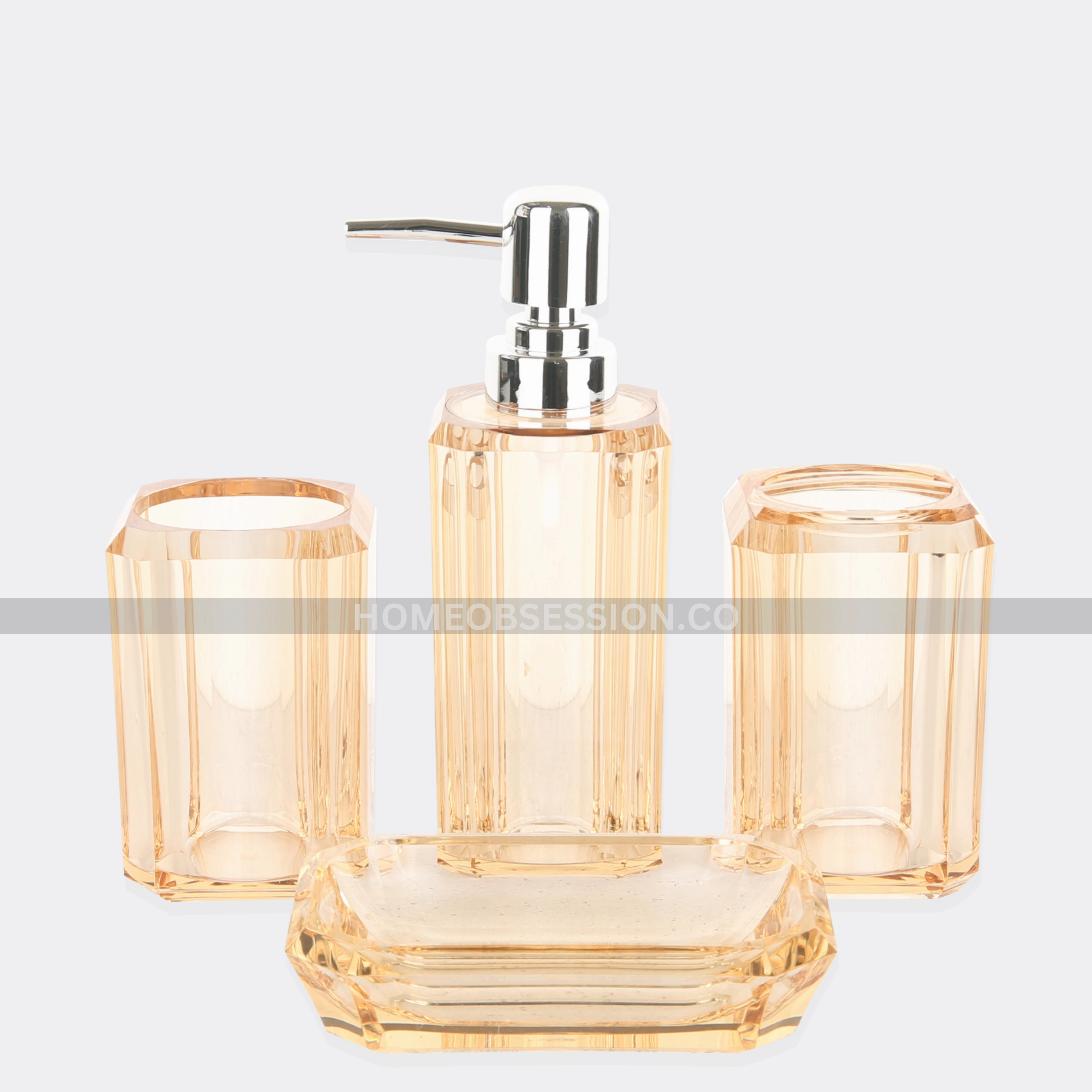 luxurious Acrylic Bath Set Shower Curtain,Waterproof Curtain