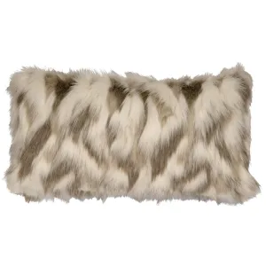 Luxury Faux Tibetan Fox Fur Oblong Pillow storage cart, utility cart