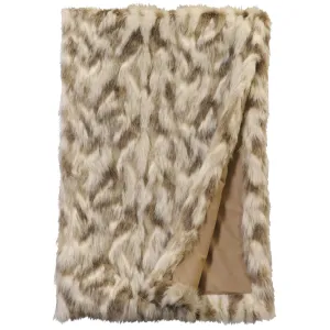 Luxury Faux Tibetan Fox Fur Throw Blanket storage cart, utility cart
