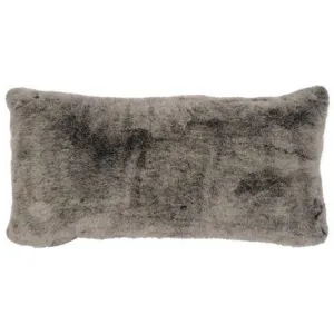 Luxury Silver Grey Faux Fur Oblong Pillow storage cart, utility cart
