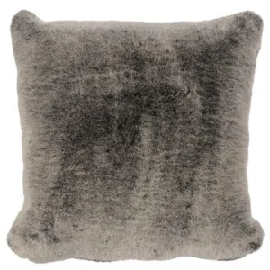 Luxury Silver Grey Faux Fur Throw Pillow storage cart, utility cart