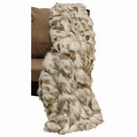 Luxury Faux Tibetan Fox Fur Throw Blanket
