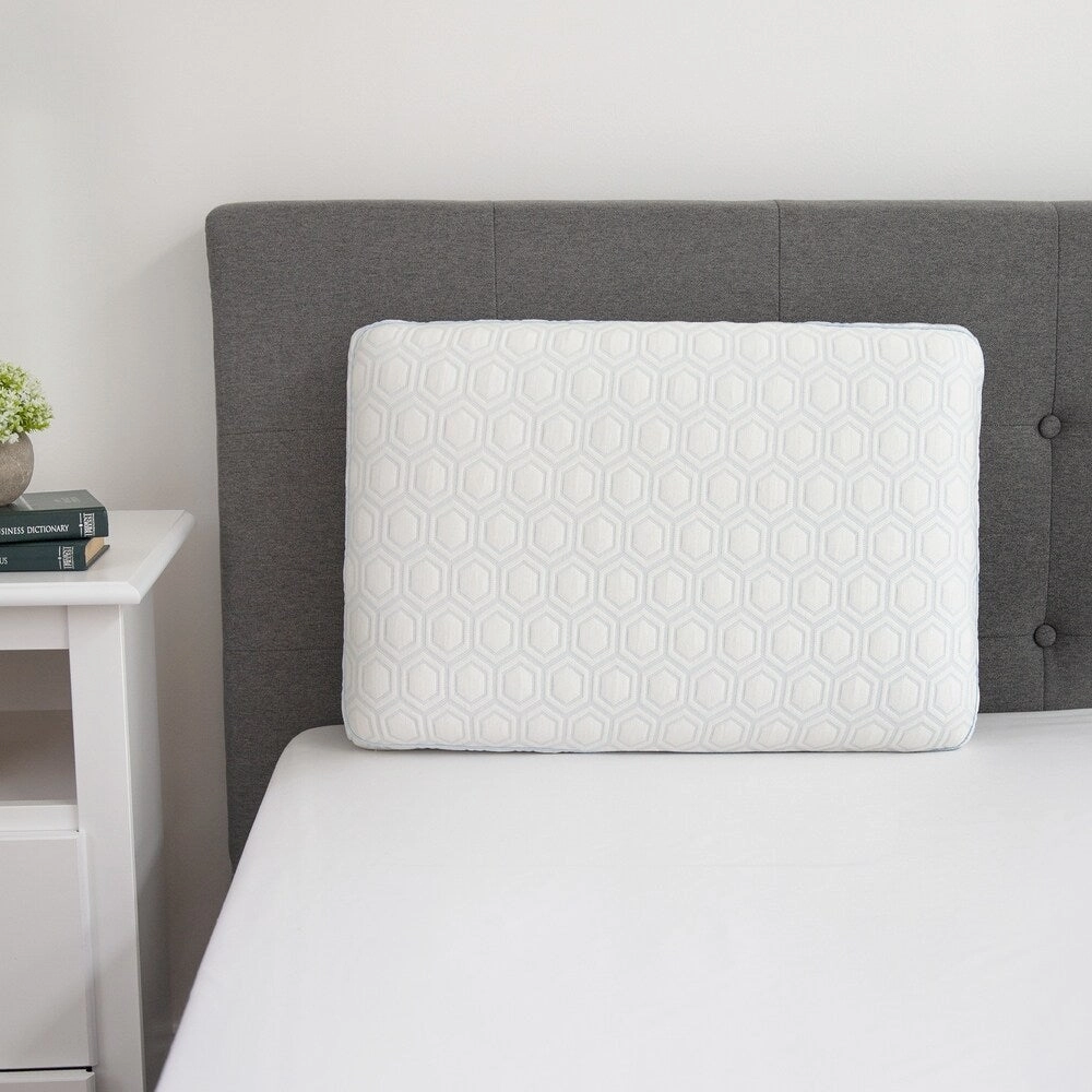 Luxury Gel-Infused Memory Foam King Gusseted Bed Pillow